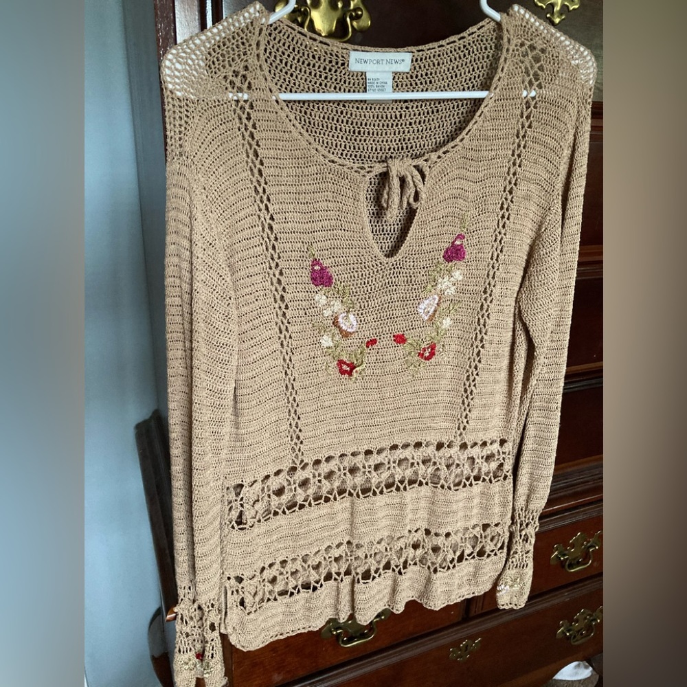 NEWPORT NEWS CROCHET SWEATER